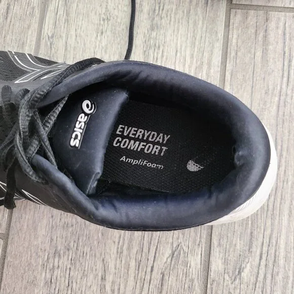 ASICS Amplica running shoes black white womens size 8.5 wide - Picture 13 of 14